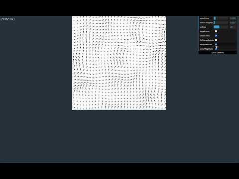 Flow/Vector Field exploration based on OpenSimplex noise driven by P5.js