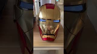 The voice activated iron man helmet with the gold face