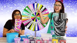 DESAFIO DA ROLETA MISTERIOSA DE SLIME (MYSTERY WHEEL OF SLIME CHALLENGE) | Luluca