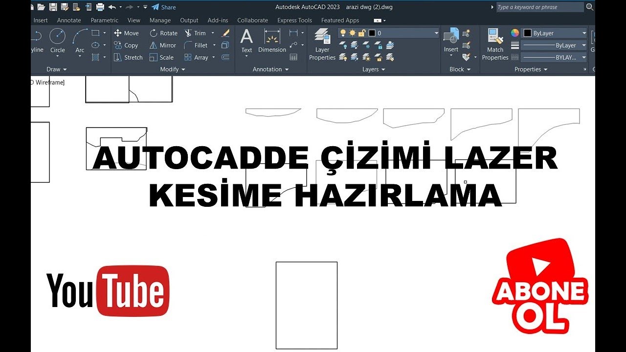 Autocadde Çizimi Lazer Kesime Hazırlama (Topoğrafya Maketi Lazer Kesim) 