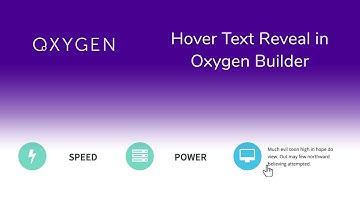 Hover Text Reveal in Oxygen Builder - WordPress