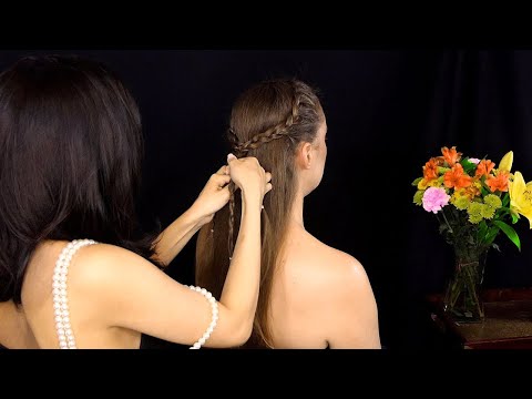 ASMR π Ultra Relaxing Hair Brushing & Braiding π΄ NO Talking Corrina Rachel and Courtney