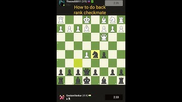 how to checkmate  in chess #chess #chesscom #checkmate #backrankmate #chesstricks #chessmaster#blitz