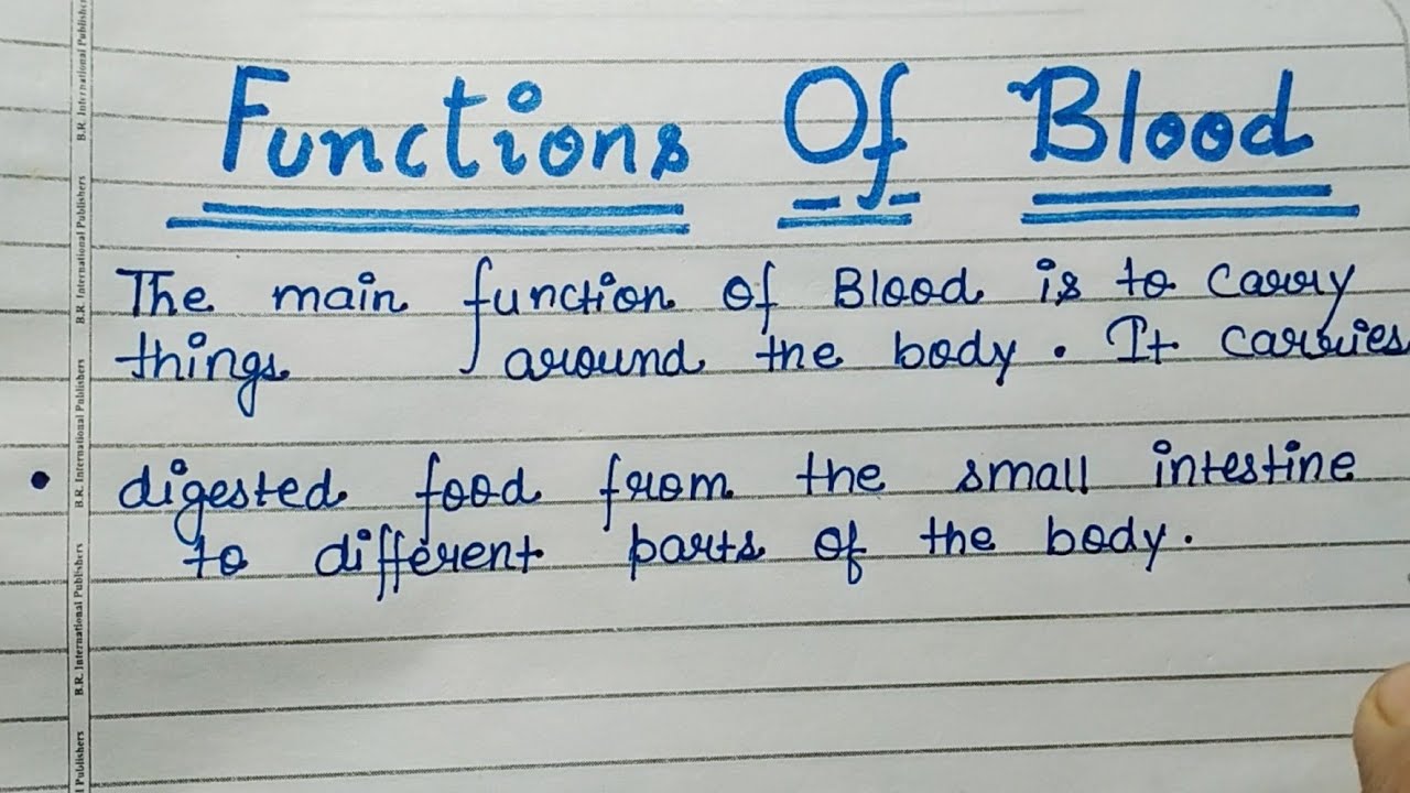 5 lines on Function of Blood in EnglishEssay on Blood in EnglishEssay on Blood 10 lines in