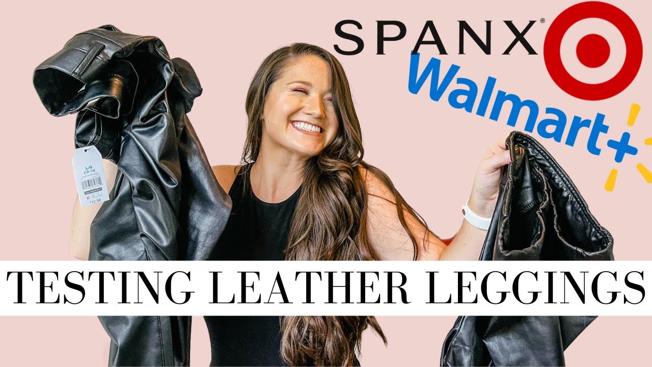 Comparing Spanx To Walmart Faux Leather Leggings! The Side By Side