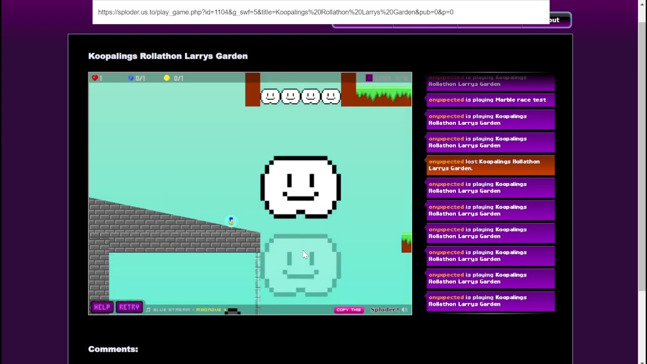 Playing some Sploder games I made