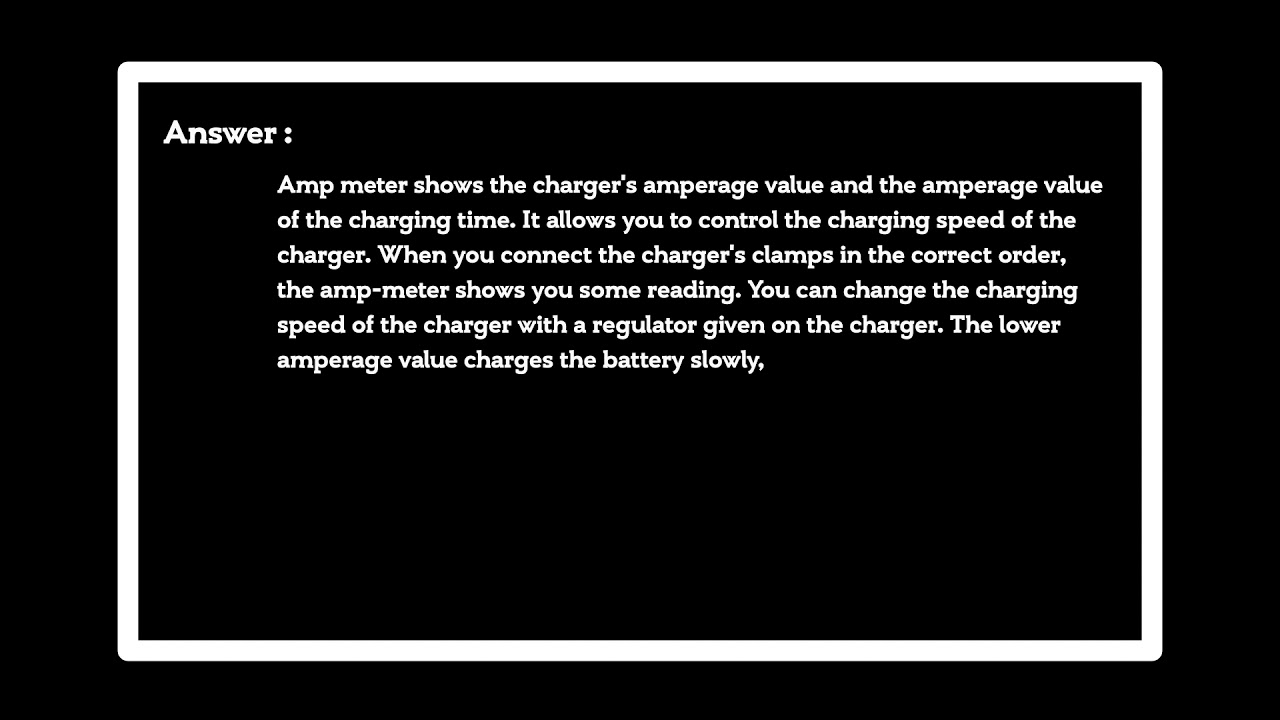 How to use a car battery charger ampmeter? YouTube