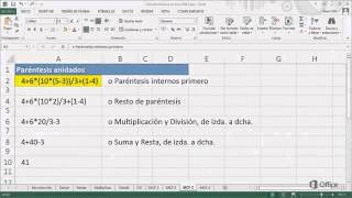 Fórmulas más complejas en Excel 2013