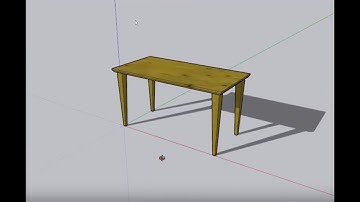SketchUp 2021 Table with Tapered Legs