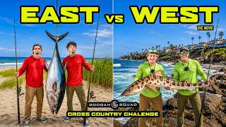 EAST vs. WEST CROSS COUNTRY Multi Species FISHING CHALLENGE! (CATCH CLEAN COOK)