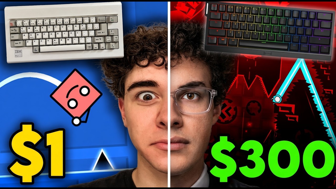 Geometry Dash With The CHEAPEST Keyboard