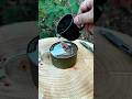 No Tools Needed: DIY Fire from Trash Can & Wax | Outdoor Cooking Hack #WildernessSurvival #Bushcraft