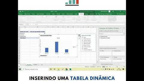Inserindo uma tabela dinâmica e gráficos a partir dela