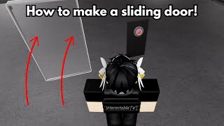 How to make a sliding door in town! | Roblox
