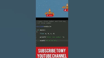 C program to input three numbers and find average of three numbers  || #harrybhai #shorts