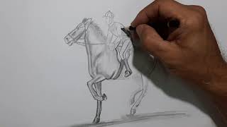 كيف ترسم فارس فوق الحصان بكل سهوله 🐎 How to draw a knight on a horse with ease