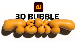 How To Make 3D Distorted Bubble Text In Adobe Illustrator (Insanely Easy!)