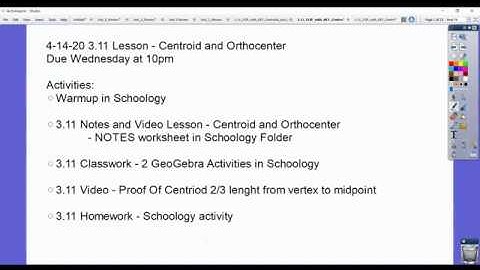 3 11 Video Centroid and Orthocenter Notes Part 1