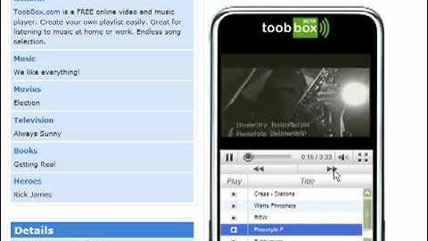 ToobBox.com Myspace App Demo