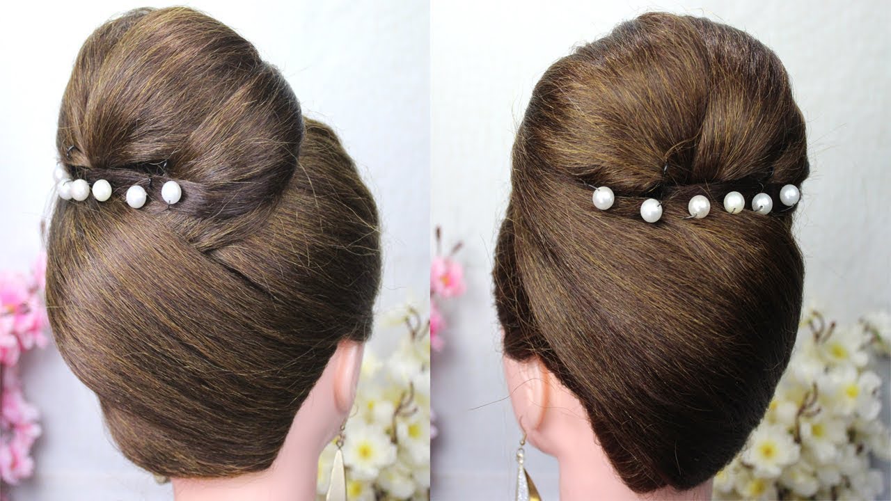 New Updo hairstyle for girls | Quick hairstyles for party | Easy ...