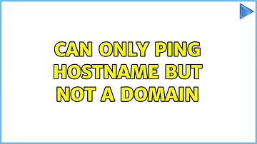 Can only ping hostname but not a domain