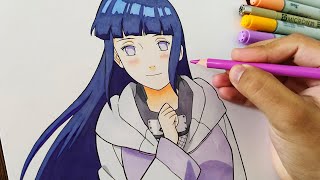 How to Draw Hinata Hyuga - Step by step Tutorial | Naruto Shippuden