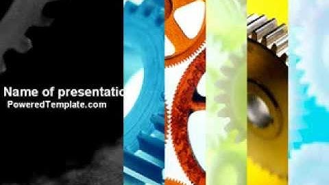 Gear Wheel PowerPoint Template by PoweredTemplate.com