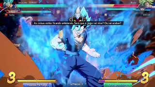 DBFZ gogeta and vegetto reset combo in a real match.