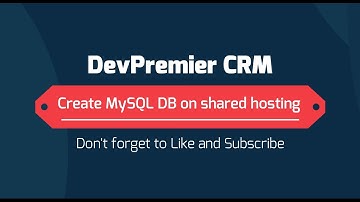 Create MySQL Database in Shared Hosting