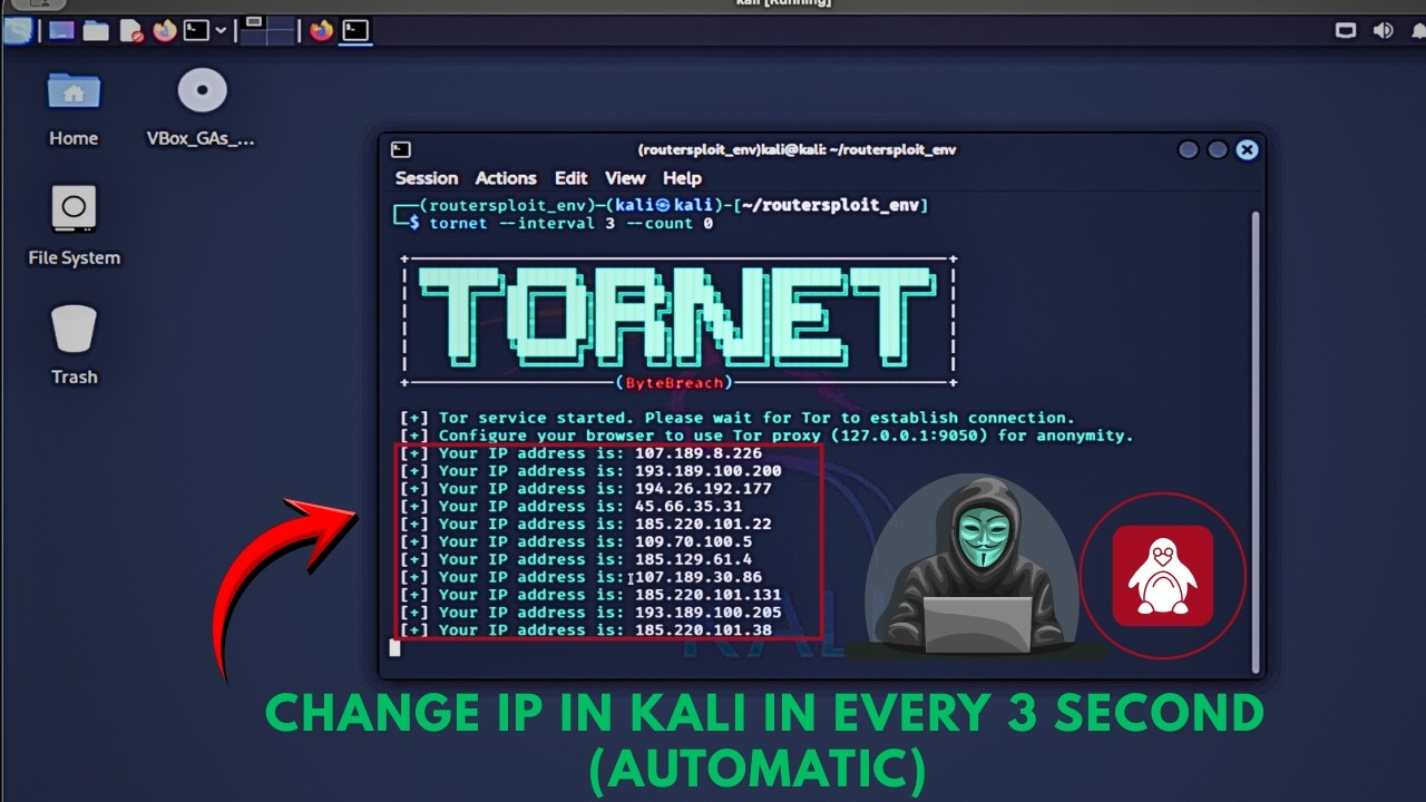 Auto Change IP Every 3 Seconds in Kali Linux  Tor + Tornet Full Setup (Fix Externally Managed Error)