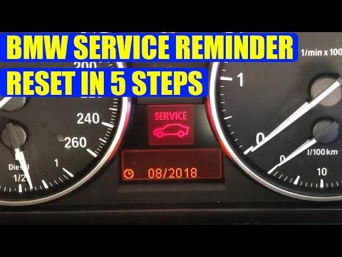 How to reset service reminder (oil service) BMW X1, X3, X5, X6, 1 Series, 3 Series, 5 Series
