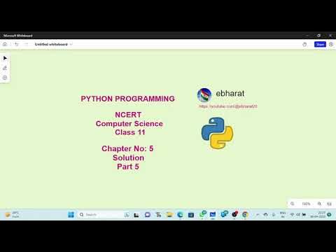 Python Lecture No 12 CLASS 11 CBSE Python Programming Chapter 5 ...