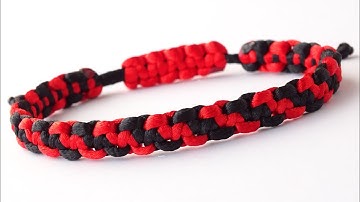 DIY Macrame Style Bracelet - Lighting Bolt Weave - Cobra Square Sliding Knot