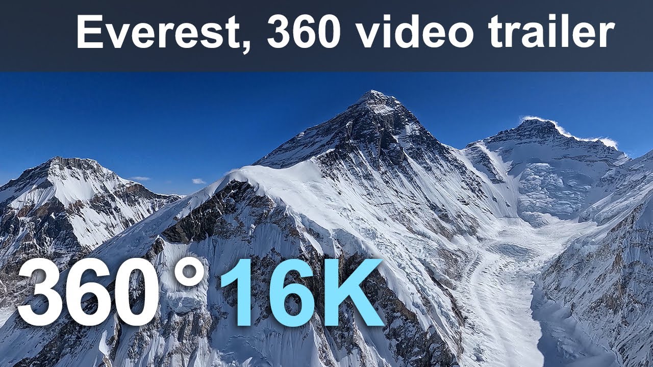 Everest Aerial 360 video trailer shot in 16K