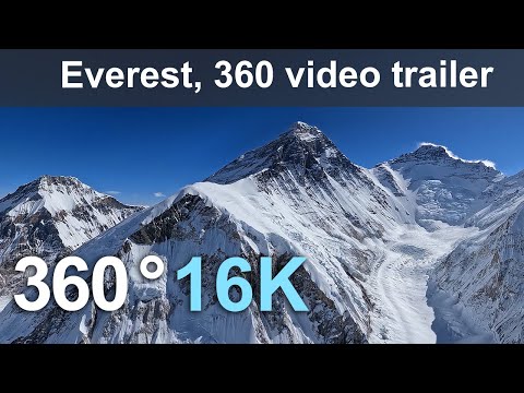 Everest. Aerial 360 video trailer shot in 16K