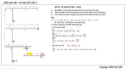 CƠ HỌC KẾT CẤU 1 | BÀI 3. Hệ chính phụ - Kiểm tra kết quả bằng phần mềm Sap2000