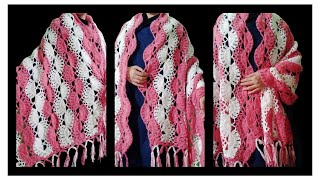 Shawl Design || Beautiful Crochet Design || Woollen Chadar Design || U-Pin Woollen Chadar