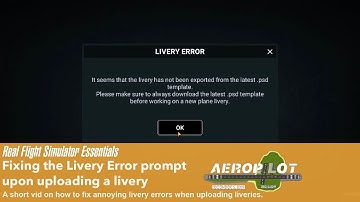 RFS Essentials | How To Fix Livery Errors When Uploading Liveries