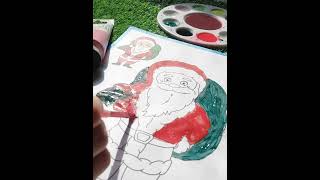 shorts تعليم الرسم /كيف ترسم بابا نويل /تلوين للأطفال بطريقه سهله