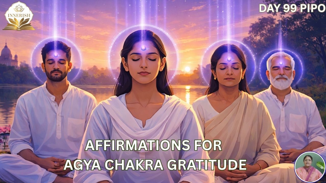 DAY 99  Affirmations for Ajna Chakra Healing Meditation ,खुशी के हार्मोन बढ़ाएं 99 दिनों में!