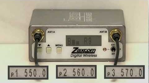 Zaxcom Digital Wireless Instruction Video - Preset Frequencies 6 de 9