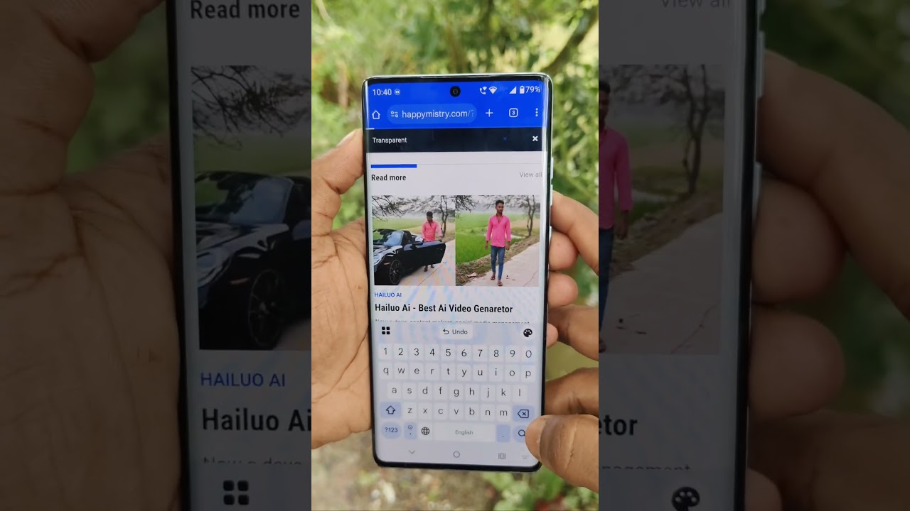 Use your mobile As A Transparent Screen 