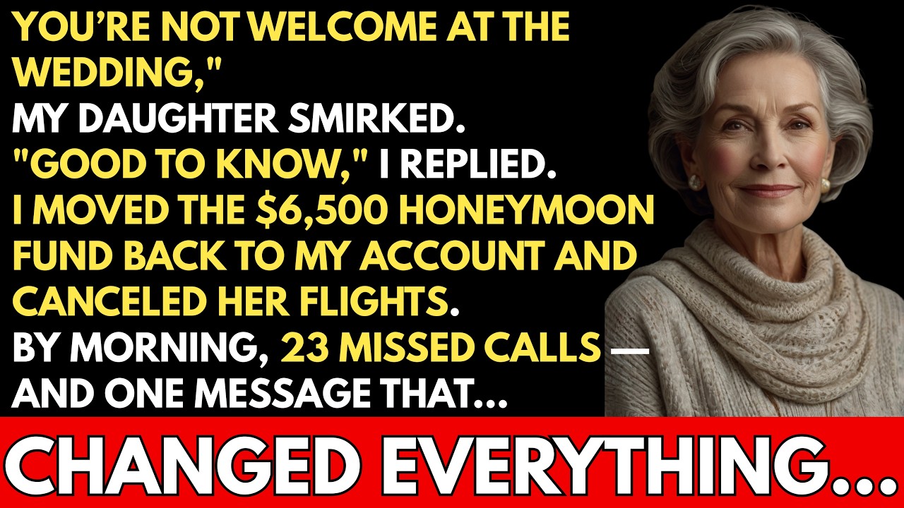 “You’re Not Welcome At The Wedding,” My Daughter Smirked. “Good To Know,” I Replied.