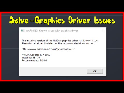 Fix Warning Known Issues With Graphics Driver NVIDIA/AMD Windows PC @Teconz