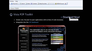 Visual Basic 2008 Express Edition: How to get C4F Vista P2P Kit (May work on XP)