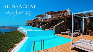 [4K] One of Mykonos best hotels - Alissachni Mykonos Suite with Private Pool Full Room Tour 2023