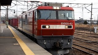 2020/01/07 JR貨物 3052レ EH500-43 陸前山王駅 & 郡山駅 | JR Freight: Cargo Train at Rikuzen-Sanno & Koriyama