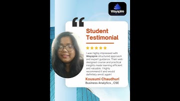 Student Testimonial  #wayspire#feedback #careerdevelopment