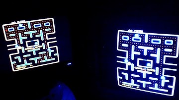 Pacman on a CRT & LCD screen, looks good on both, MAME emulation
