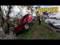 Ford Explorer Goes Exploring Off The Freeway: Crashes Into Trees!